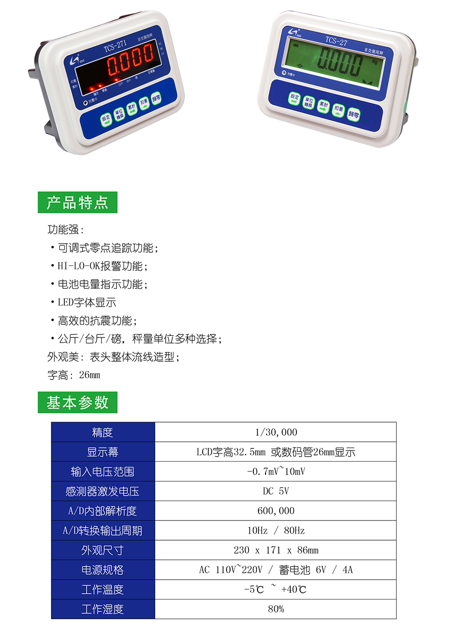 TCS-27計重儀表